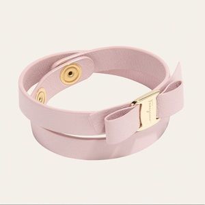 Salvatore Ferragamo leather bow bracelet
